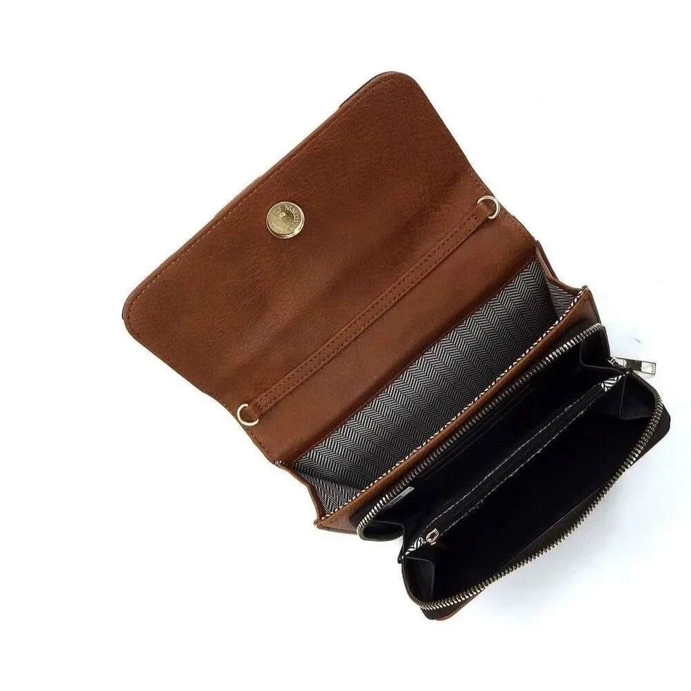 Colorblock Mini Crossbody  Bag for Women Flap Saddle Purse Style